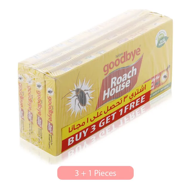 Habro Goodbye Roach House Cockroach and Insect Glue Traps - 3 + 1 x 5 Pcs