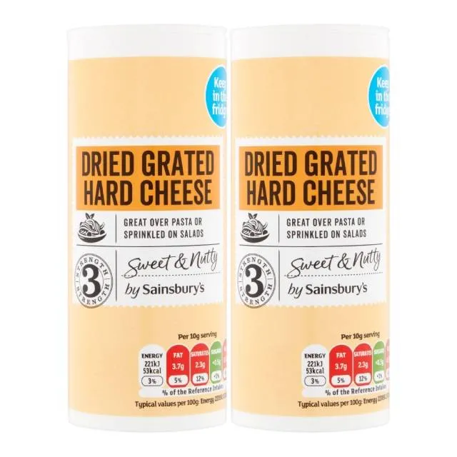Sainsbury's Grated Cheese Dried Hard