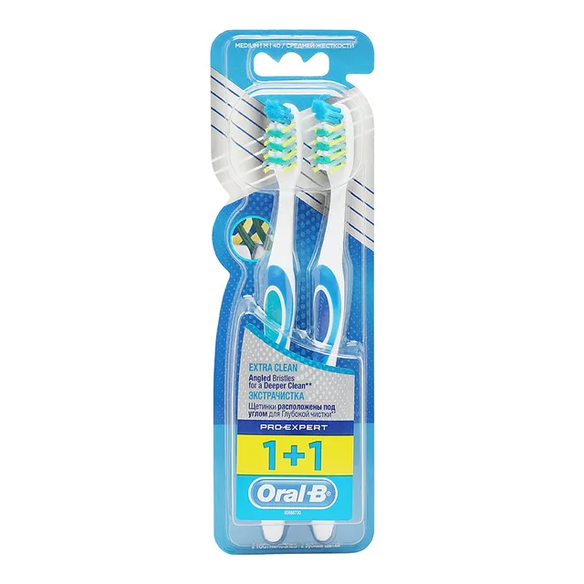 Oral-B Pro Expert Extra Clean Toothbrush - 40 Medium, 2 Pcs