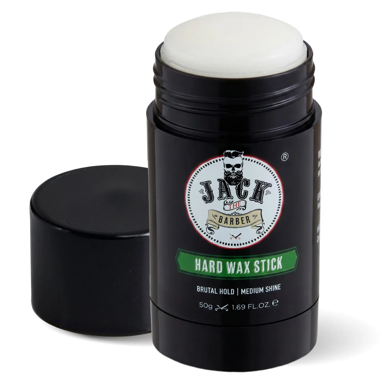 Jack The Barber عصا شمع صلبة، أداة تصفيف الشعر للرجال، 1.69 oz