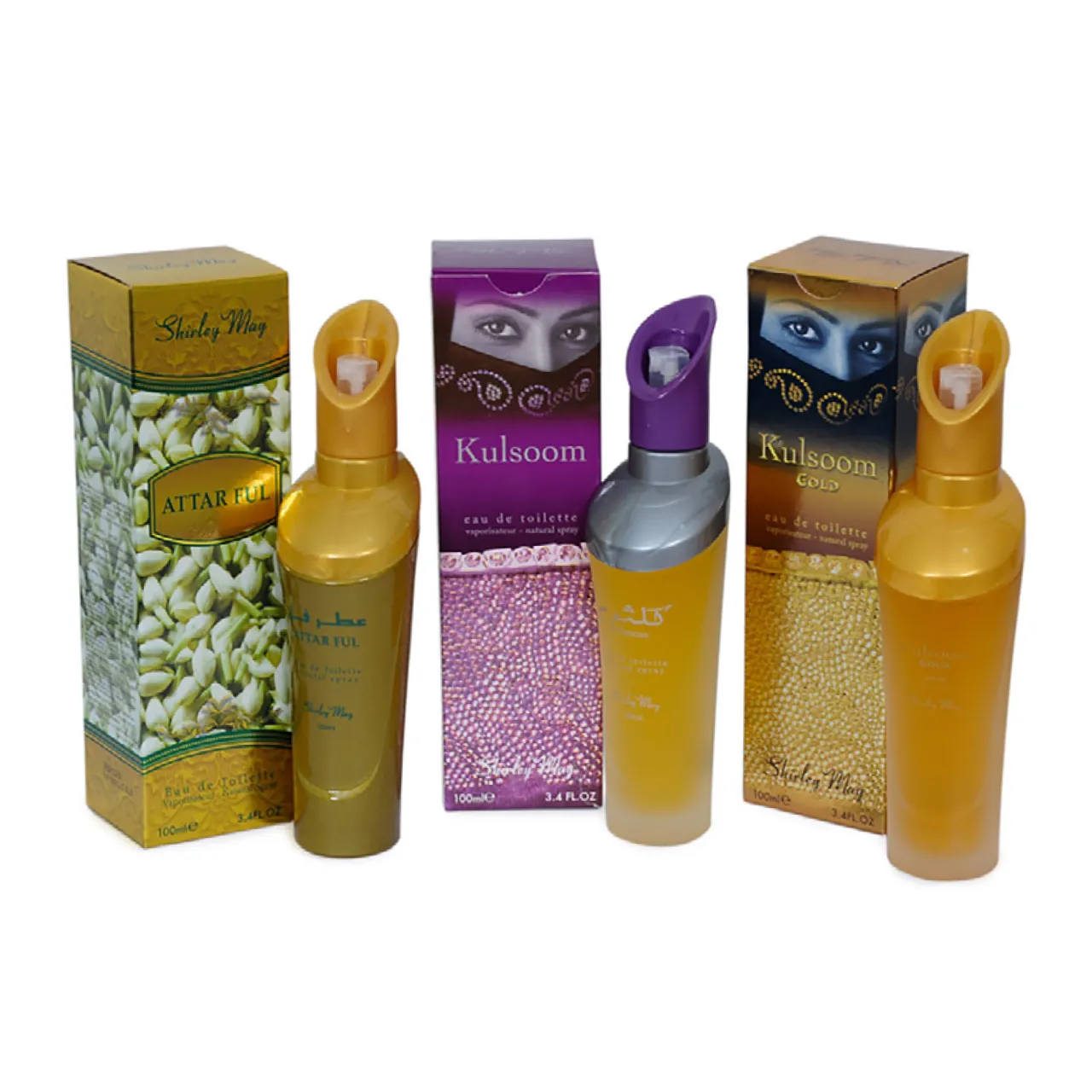 Shirley May عطر EDT Attar Ful + Kulsoom Gold + Kulsoom Jasmine