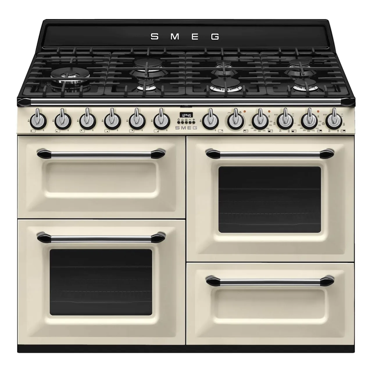 Smeg طباخ Victoria مع موقد غاز 7 شعلات TR4110P1، كريمي
