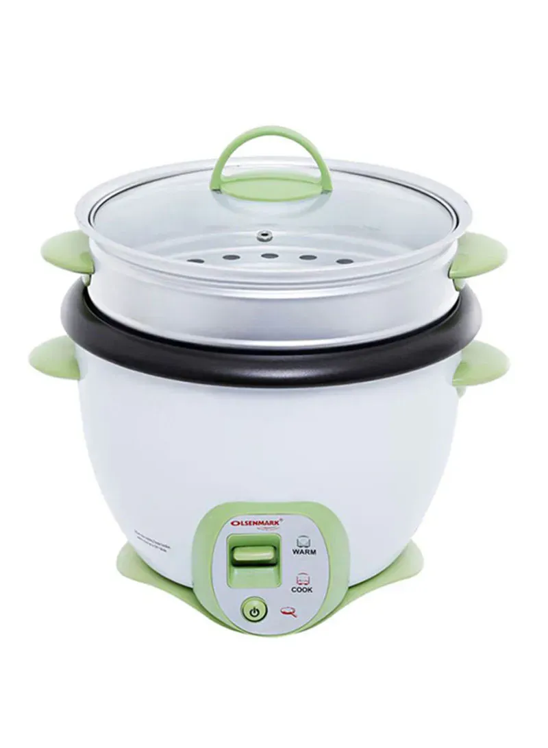 olsenmark جهاز طهي الأرز 650W OMRC2117 أبيض/أخضر