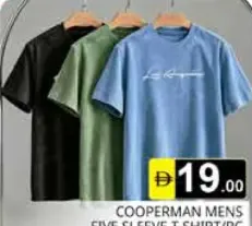 Coopperman Mens Five Sleeve T-Shirt