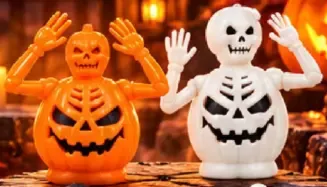 Halloween Decotive. Logo On with light