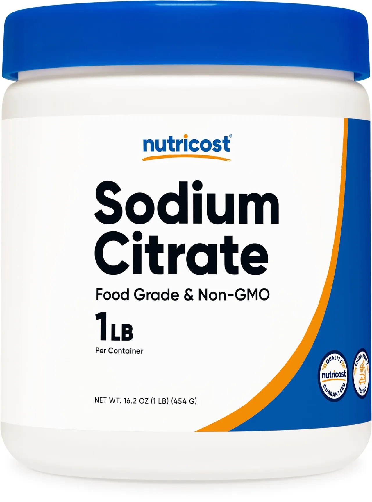 Nutricost مسحوق سترات الصوديوم 1LB (16oz - غذائي، غير معدل وراثيا - مستحلب، معزز نكهة طبيعي، مادة حافظة للأغذية)