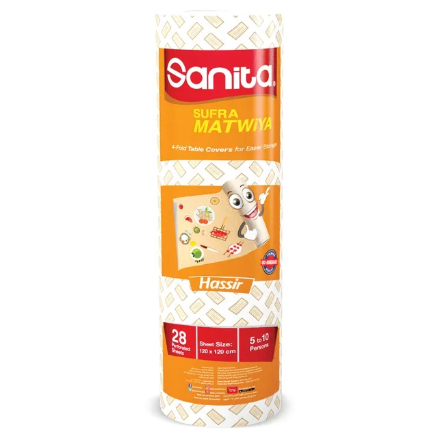 Sanita Table Cover Hassir Saving 120x120Cm