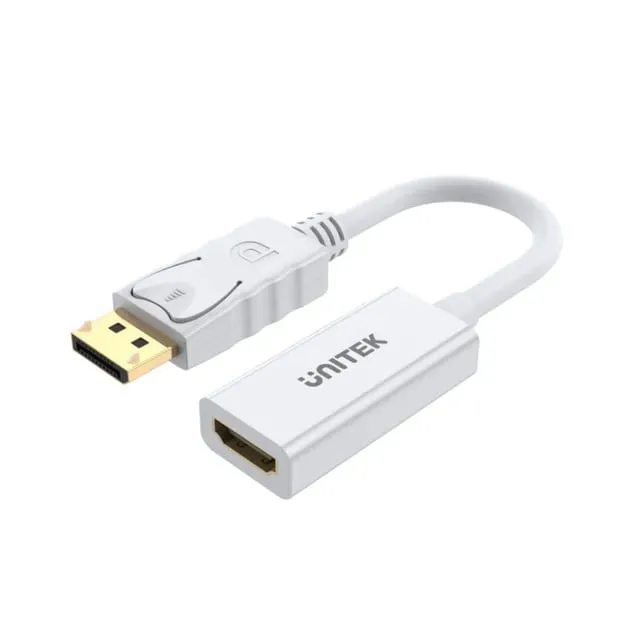 Unitek 4K DisplayPort to HDMI 1.4 Adapter – High-Resolution Video Converter for 30Hz UHD Output, Compatible with Laptops, Monitors, and Projectors