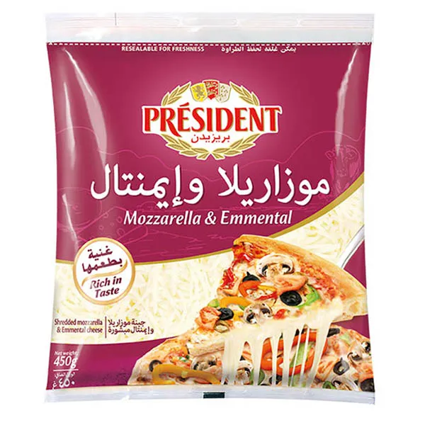 President جبن إمنتال وموزاريلا مبشور