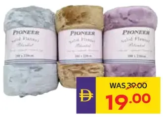 Pioneer Flannel Blanket Plain Assorted
