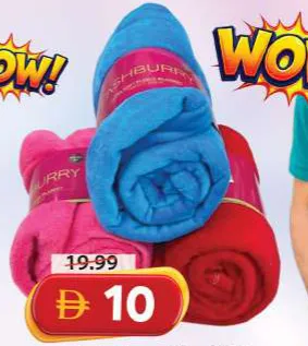 Fashburry فاشبوري بطانية فليس سادة مفردة
