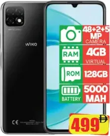 Wiko T3 48+2+5MP camera, 4GB virtual RAM, 128GB ROM, 5000mAh