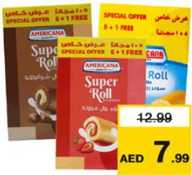 Americana Super Roll Chocolate/Vanilla/Strawberry