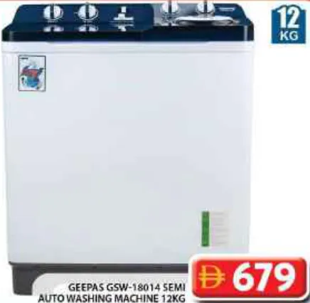 Geepas GSW-18014 Semi Auto Washing Machine