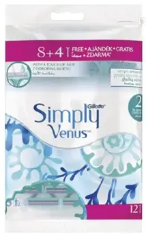 Gillette Simply Venus 2 شفرة حلاقة زرقاء للاستعمال الواحد