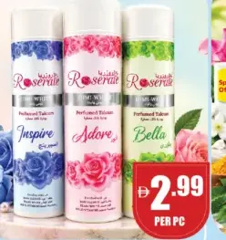 Rosearie بودرة تلك معطرة