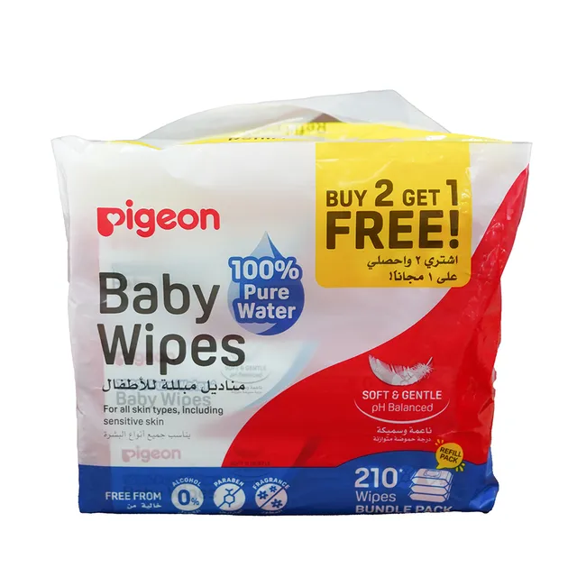 Pigeon Waterwipes - 3 x 70s