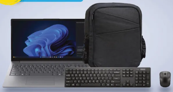 Idea pad slim + Lenovo KB+MSE & Dicota Bag v3 Combo V15 G5 IRL; Intel Core i3; 8GB RAM; 256GB SSD