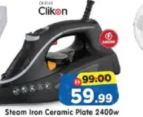 Clikon Steam Iron Ceramic Plate 2400W