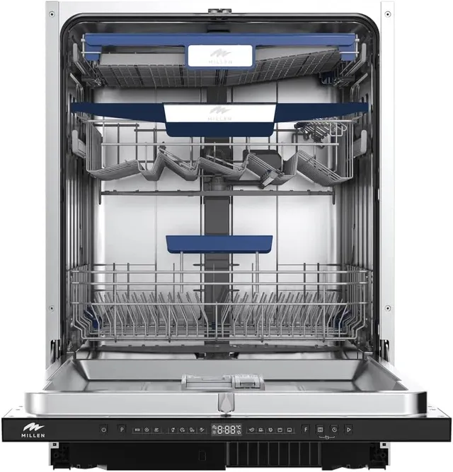 Millen 14 Place Settings Built-in Dishwasher - Large Capacity, Auto Open, Side Indicator, 3Y Warranty, MDW60731