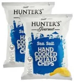 HUNTER'S Gourmet رقائق بطاطس مطهوة يدوياً بملح البحر