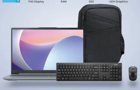 Idea pad slim + Lenovo KB+MSE & Dicota Bag v3 Combo 15IRU8 / Intel Core i3 / 8GB RAM / 256GB SSD