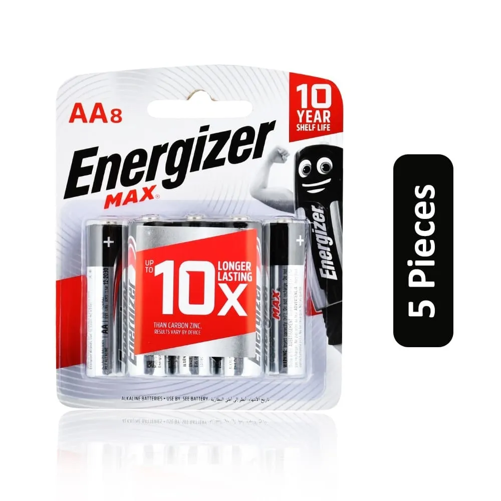 Energizer بطارية Max‏ AA8 طويلة الأمد 10X - 5 Pcs