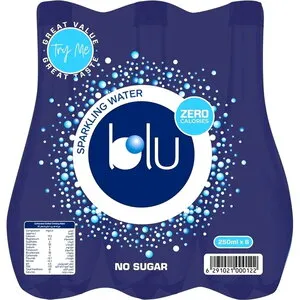 Blu مياه غازية سادة - 250mlx6 قطع