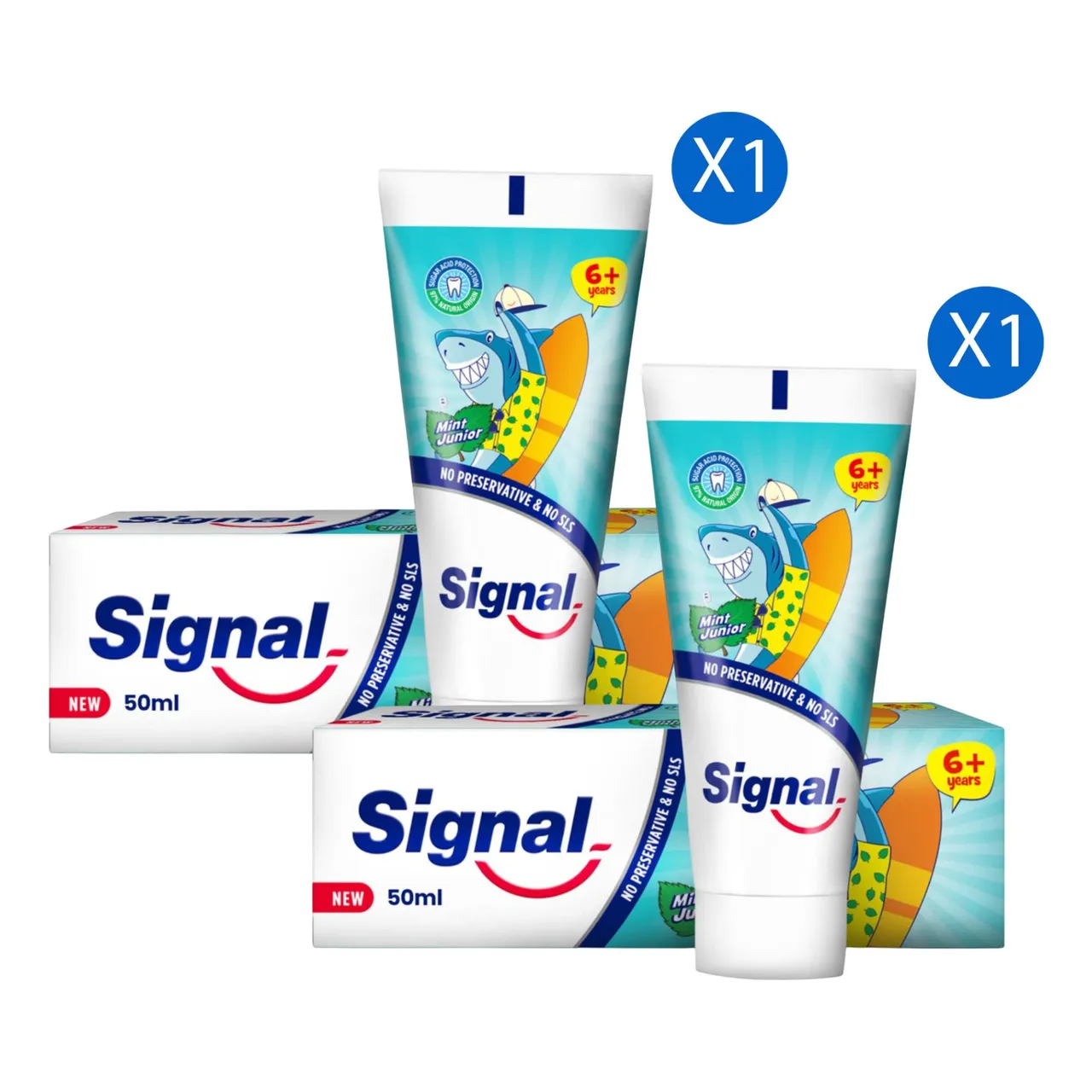 Signal معجون أسنان للصغار بنكهة النعناع الخفيف، لعمر 6 Years+