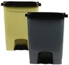 Lot لوت سلة مهملات بلاستيكية بدواسة