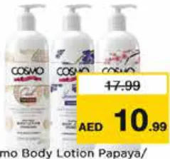 Cosmo Body Lotion Papaya/Cherry Blossom/Lavender