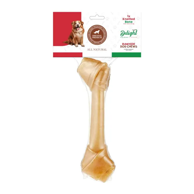 Delight Knotted Bone Rawhide Dog Chews