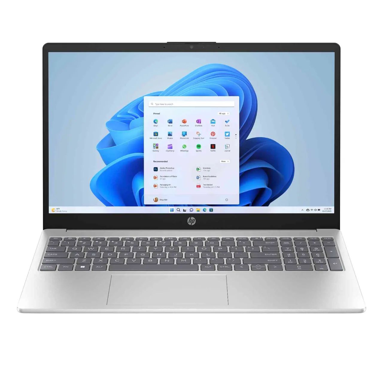 HP لابتوب 15-fc0007ne، AMD Ryzen 5 7520U، ذاكرة 8GB RAM، تخزين 512GB SSD، شاشة 15.6 بوصة FHD IPS، Windows 11، فضي طبيعي Natural Silver، لوحة مفاتيح إنجليزية/عربية - 7Q788EA#ABV