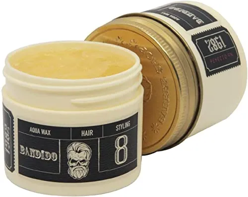 Bandido Aqua Hair Styling Wax (No. 8 - Yellow) Extreme Hold, Moisturizing Natural Ingredients