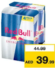 Red Bull بدون سكر 250mlx4pcs