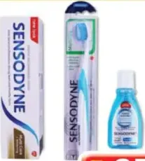Sensodyne معجون أسنان سنسوداين + فرشاة أسنان + غسول فم