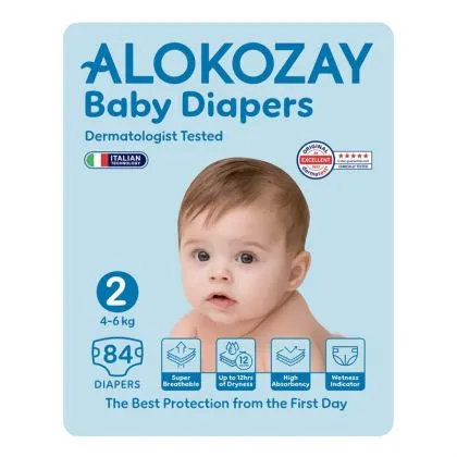 Alokozay Baby Diaper Size2 (4- ) - 84Pcs