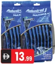 Admiral J شفرات حلاقة Maxima بليستر