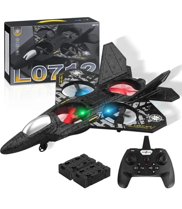 vistanics 2.4GHz RC Plane for Beginners – Ready-to-Fly Remote Control Airplane with Quadcopter Hover Tech, Easy Controls & Durable Foam – Perfect RC Jet Toy Gift for Kids & Adults