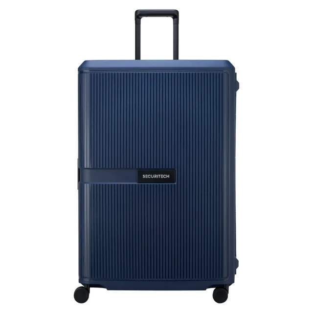 Delsey Paris Securitech Stone 4 Double Wheels Luggage Hard Trolley Navy 82cm