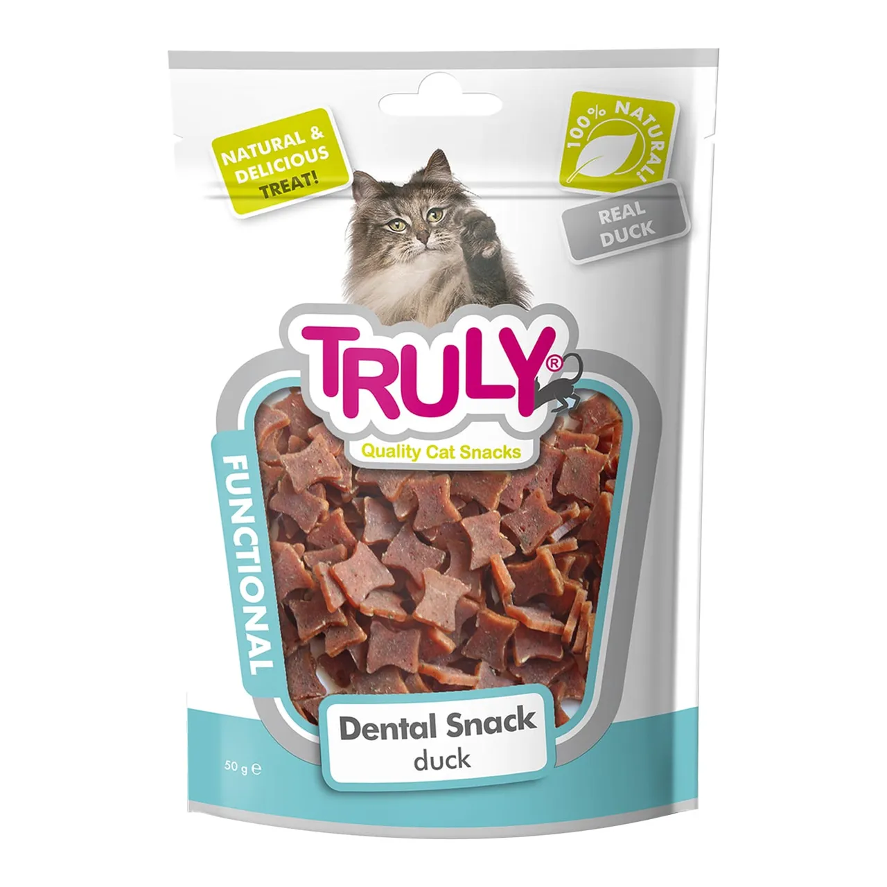 Truly وجبات خفيفة للأسنان للقطط بنكهة البط Dental Snack Duck