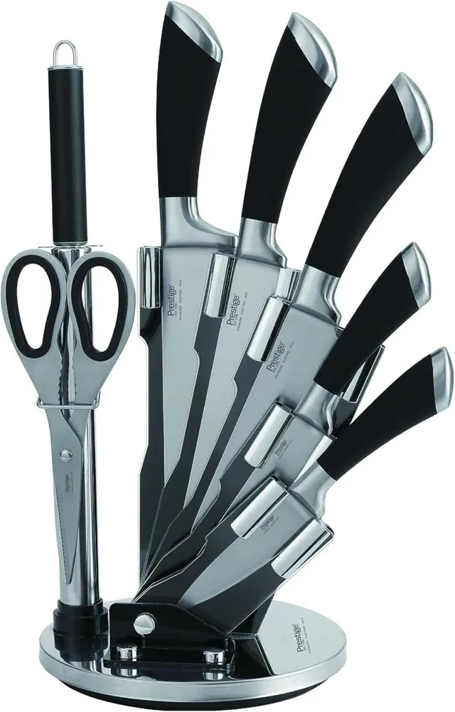 Prestige 8Pc Knife Set Black