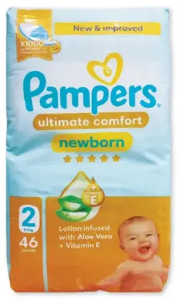 Pampers حفاضات أطفال للعناية الفائقة عبوة متوسطة