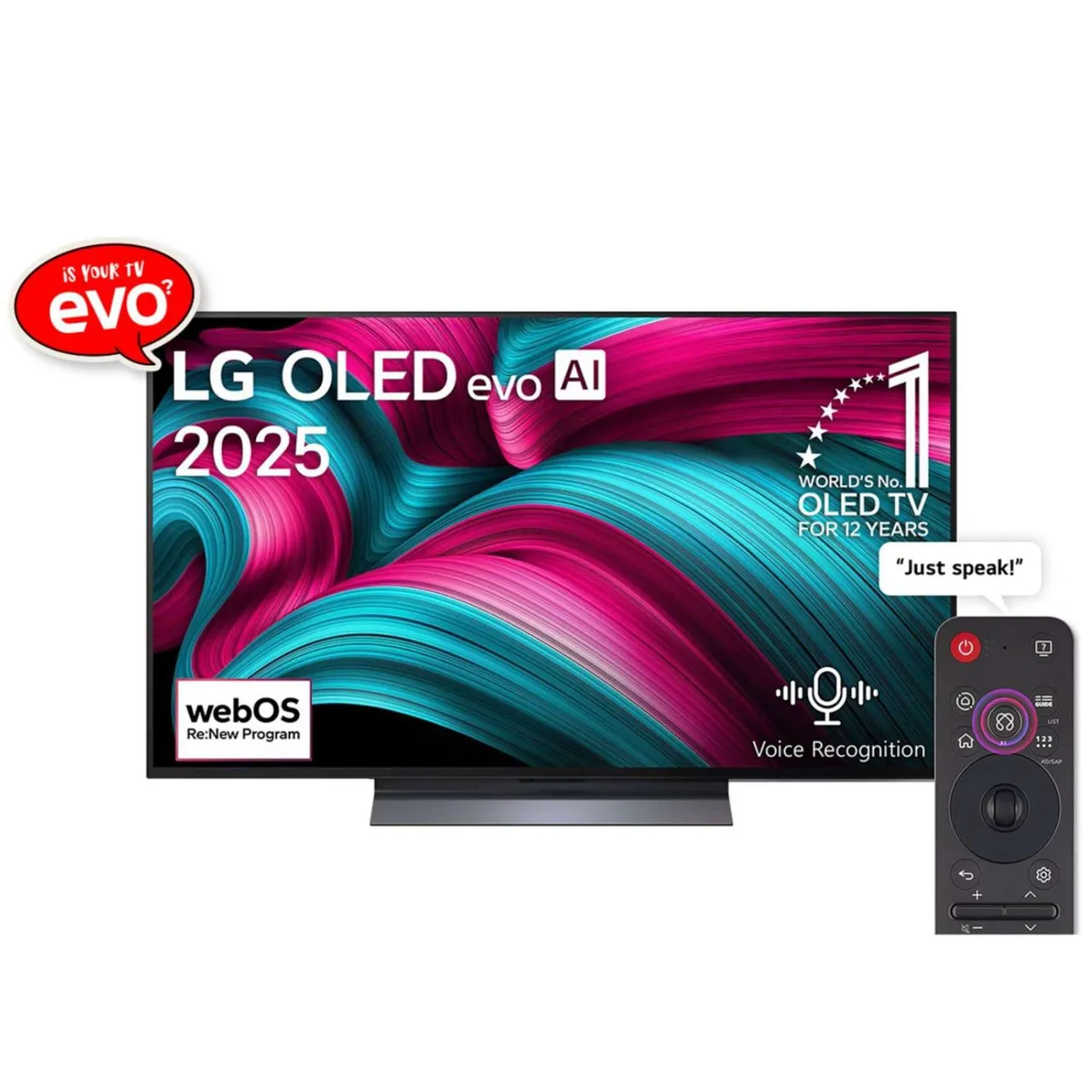 LG تلفاز ذكي 77 inch OLED evo AI C5 4K 144Hz ريموت AI Magic Dolby webOS25 2025