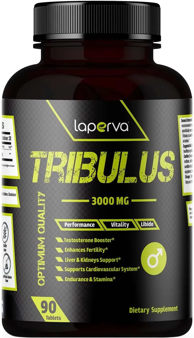 laperva تريبولوس 3000mg 90 قرص، تريبولوس تيريستريس لدعم التستوستيرون، أداء الرجال، القوة والتحمل والرغبة ودعم العضلات