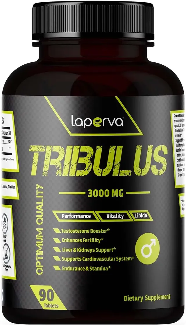 laperva Tribulus 3000mg 90 Tablets Tribulus Terrestris Testosterone Booster, Men’s Performance, Strength, Endurance, Libido & Muscle Support