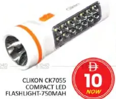 Clikon Compact Led Flashlight CK7055 750 mAh