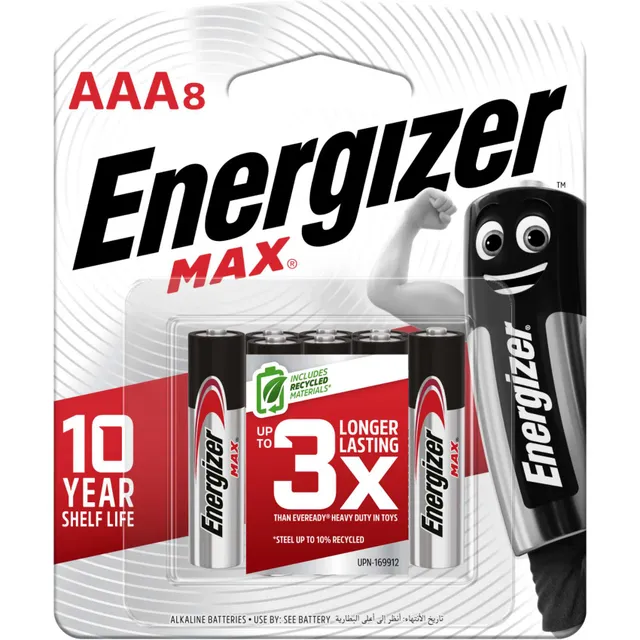Energizer Max AAA Alkaline Batteries (E92BP)