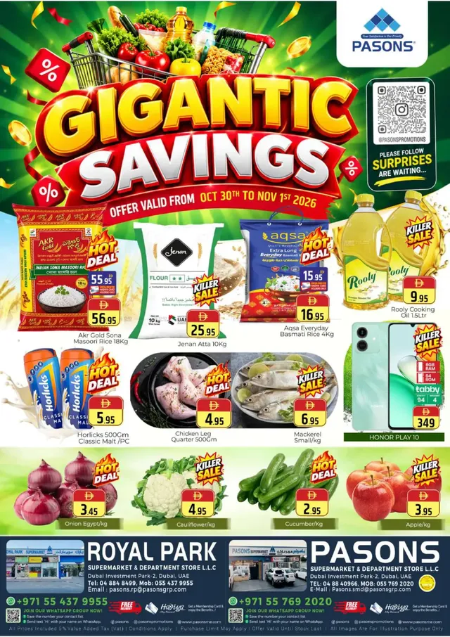 Pasons Hypermarket flyer cover